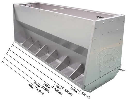 不銹鋼豬用料槽