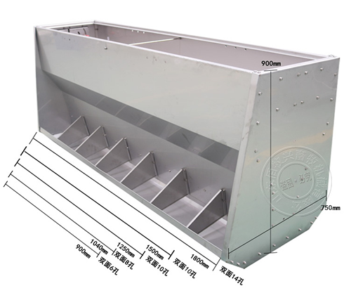不銹鋼育肥豬用食槽尺寸